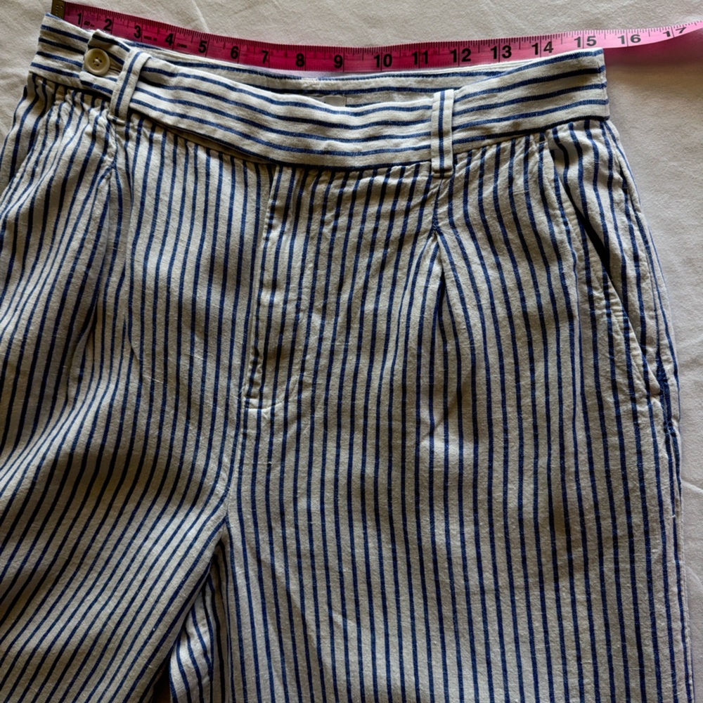 Madewell Women's The Harlow Wide-Leg Pant in 100% Linen Bluestone 10 - Picture 13 of 16